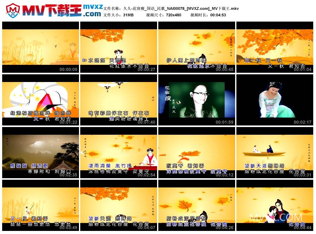 久久-花容瘦_国语_民歌_NAI00078